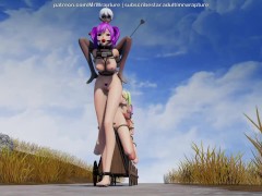 Riding The Wooden Horse Train (Yuri Bondage Sex) - 3D MMD