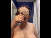 Preview 5 of Hairless Whore - Adama Da’at Amateur Fetish Headshave and Eyebrow Shave