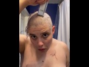 Preview 6 of Hairless Whore - Adama Da’at Amateur Fetish Headshave and Eyebrow Shave