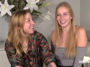 Preview 1 of Ersties: Ultra heiße deutsche Blondinen lecken, fingern, vögeln