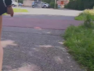 GF wears Butt Plug in Public. Flashes Ass and Tits and_gets Caught multiple times!
