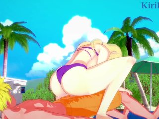 Tsunade and Naruto Uzumaki have intense sex on the_beach. - Naruto Hentai