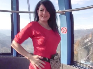 PUBLIC EXTREME! ASS FUCKED IN THE CABLE CAR! Alexandra Wett