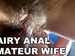 loud moans, hairy ass fuck, mom pov anal, female orgasm