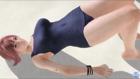 Dead or Alive Xtreme Venus Vacation Honoka Blue Navy Scoop Neck Fanservice Appreciation