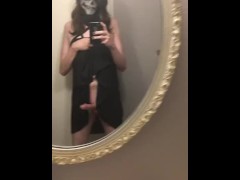 Penis wiggle through dress