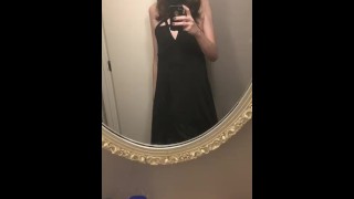 Penis wiggle through dress