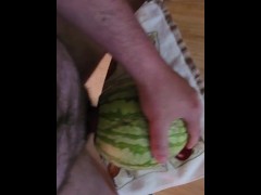 Fucking a watermelon