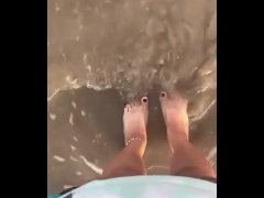 Negricana’s toes grip sand like a cock