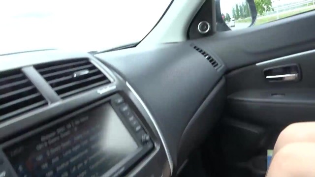 Fingering schoolgirls pussy in a parking lot next to supermarket in exchange for a ride