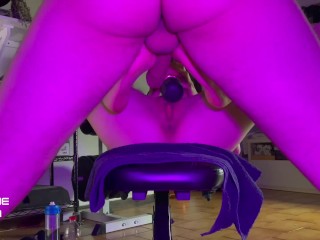 Daphne Vega - Tiny Teen Slut Slapped, Choked and Fucked On a_Workout Bench