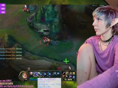 Tricky Nymph Dominates their League of Legends Game LIVE on Chaturbate!