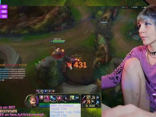 Tricky NymphDominates their League of_Legends Game LIVE on Chaturbate!