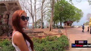 Thai Swinger Aziatische Amateur Vriendin Zuigt En Neukt Op Camera Na Sight-Seeing