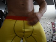 Preview 5 of ripped as fuck stip flex hard show off jerk and cum all over