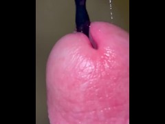 Cumming from pulling a 20 inch sound out of my cock