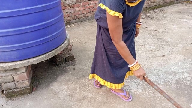 Fucking Bengali Bhabhi In Rooftop Room Hard In Standing Doggy until Creampie
