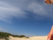 Preview 5 of HUGE DESIRE TO PISS she pisses herself on the beach and has to please the voyeurs SEX PUBLIC