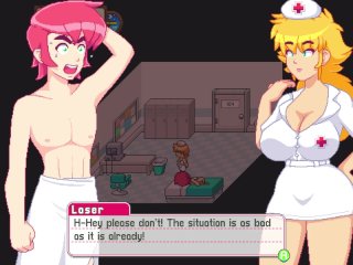 laser button, big boobs, video game, exclusive