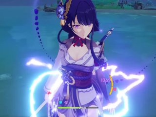 hentai, hentai game ryona, purple hair, brunette
