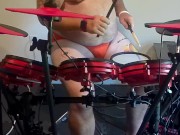 Preview 5 of Diddling on the drums in my underwear