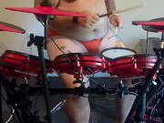 Preview 6 of Diddling on the drums in my underwear