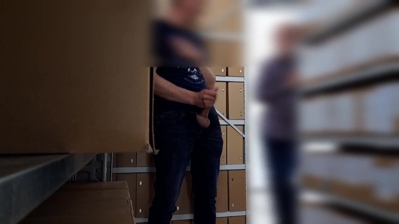 colleague who caught me masturbating in office archive is back to watch and  quickly fill my throat