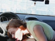 Preview 3 of Stepdad took me out in a car to give him a blowjob - FoxyElf