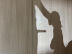 I am fucking a bitch in the mouth and watching our shadow