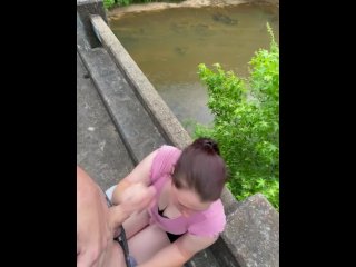 Risky Public Throatpie She Was So Nervous! Deepthroat_Sloppy Blowjob BlowJob