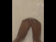 pissing in shower 