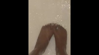 pissing in shower 