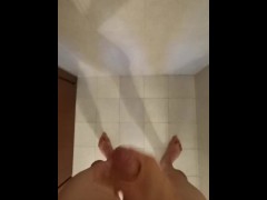 Solo Male Masturbation - Cum on the wall lol