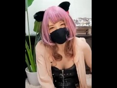 【個撮】猫耳ピンク髪で女装して雑談配信してみた - Screenshot 4 of 16 - 男の娘