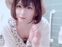 【女装】公衆トイレで緊張しながらおしっこする動画 - Screenshot 16 of 16 - 男の娘