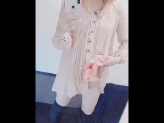 【女装】個室で下着を脱ぐ動画 - Screenshot 16 of 16 - Chika