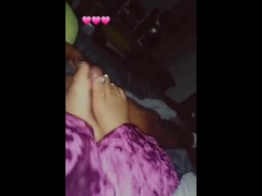 Her feet Attacks my dick