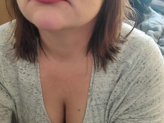 Close up smoke.  Perfect cleavage