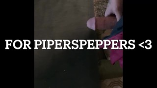 Pissing and whipping my big dick around for PIPERSPEPPERS 3