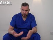 Preview 1 of Doctor taunts patient about circumcision procedure and cums with uncut cock PREVIEW