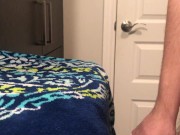Preview 1 of Guy Humping Towel In The Bathroom - guy masturbate