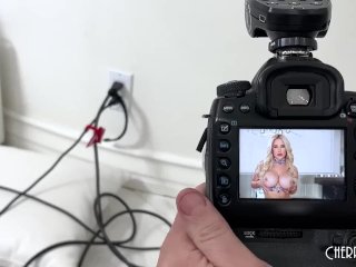 Behind The Scenes With Cherry of the Month MILF Savannah Bond As She Plays_With Big_Tits