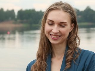 Quirky Slim JimAnnett Spreads Her_Long Legs On A Couch!