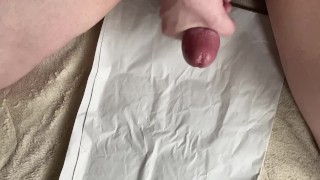 Ejaculating While Squeezing The Penis And Emitting A Moaning Sound During A Self-Portrait