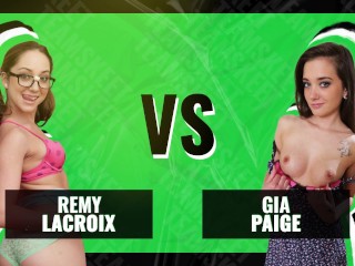 骚屄对决 - Remy Lacroix VS Gia Paige - 谁会先让你射出来？