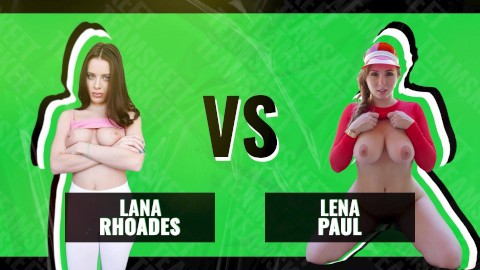 バトルオブザBabes-Lana Rhoades vs Lena Paul-究極のバウンスビッグナチュラルティッツ競争