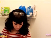 Preview 6 of Laundry Day is Jerk Off Day for Hot Teen Tranny Bailey Jay