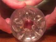 Preview 1 of Big Guy Fuck Fleshlight Until Cumshot - Moaning Loud