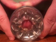 Preview 5 of Big Guy Fuck Fleshlight Until Cumshot - Moaning Loud