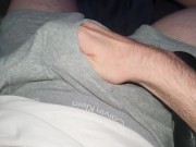 Preview 2 of Vibrating my bell end with pre-cum and cumshot